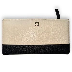 Kate Spade New York Stacy Southport Avenue medium leather Wallet Cream/midnight​